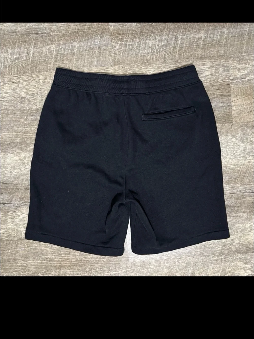 Vtg Y2K Classic Abercrombie & Fitch Soft Fleece Black Pull‑On Drawstring Shorts